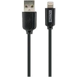 Kabel, 1x USB / 1x Lightning, Schwarz, 0,5 m