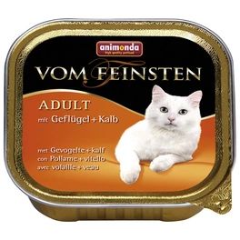 Katzen-Nassfutter »Adult«, Geflügel/Kalb, 32 Schalen, je 100 g