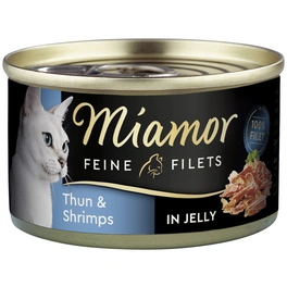 Katzen-Nassfutter »Feine Filets«, Thunfisch + Shrimps, 100 g