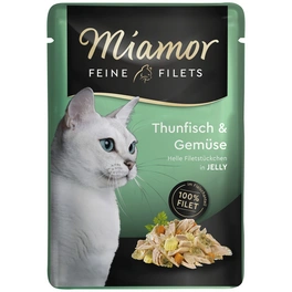 Katzen-Nassfutter »Feine Filets«, Thunfisch + Gemüse, 100 g