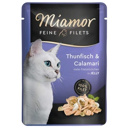 Katzen-Nassfutter »Feine Filets«, Thunfisch + Calamaris, 100 g