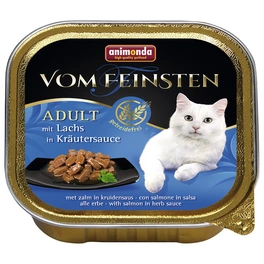 Katzen-Nassfutter, Lachs/Kräuter, 100 g