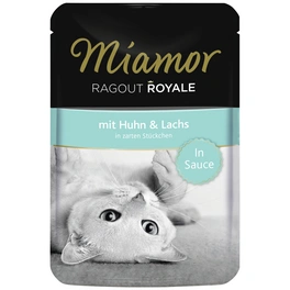 Katzen-Nassfutter »Ragout Royale«, Huhn + Lachs in Sauce, 100 g