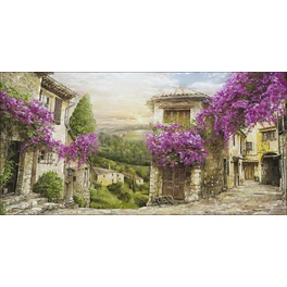 Keilrahmenbild »Colourful Toscana«, Rahmen: Holzwerkstoff, natur