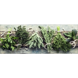 Keilrahmenbild »Herbs on wood«, Rahmen: Holzwerkstoff, natur