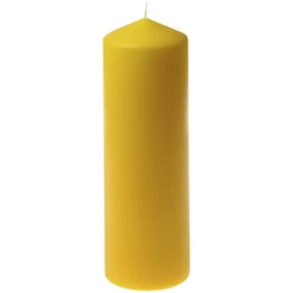 Kerze »glatte Ware«, gelb, einfarbig, 1 Stück