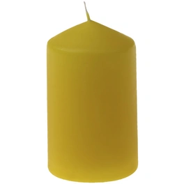 Kerze »glatte Ware«, gelb, einfarbig, 1 Stück