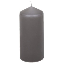 Kerze »glatte Ware«, grau, einfarbig, 1 Stück