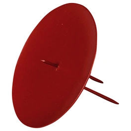 Kerzenhalter, Metall, rot, Ø: 9 cm