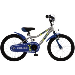 Kinderfahrrad »Polizei «, 1 Gang, Kuma-Type Rahmen, Blau-Silber-Neongelb