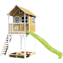 Kinderspielhaus »Romy«, BxHxT: 420 x 320 x 191 cm, Holz, braun/weiß/lindgrün