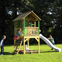 Kinderspielhaus »Sarah«, BxHxT: 370 x 291 x 191 cm, Holz, braun/grün/weiß