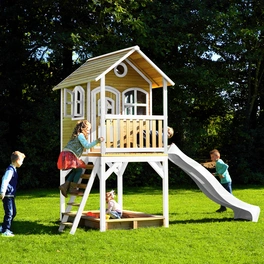 Kinderspielhaus »Sarah«, BxHxT: 370 x 291 x 191 cm, Holz, braun/weiß