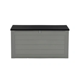 Kissenbox, BxHxT: 146,4 x 74,9 x 71 cm, grau/schwarz