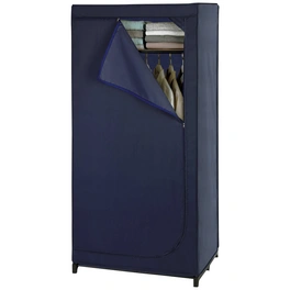 Kleiderschrank, BxHxL: 75 x 160 x 50 cm, Polyester/Stahl, dunkelblau