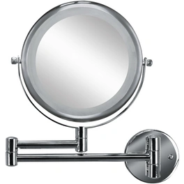 Kosmetikspiegel »Brilliant«, Ø: 17,5 cm, Metall, beleuchtet