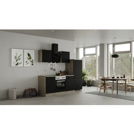 Küchenzeile »Capri«, mit E-Geräten, Gesamtbreite: 220 cm, Front mit Antifingerprint-Effekt