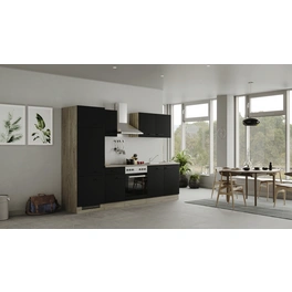 Küchenzeile »Capri«, mit E-Geräten, Gesamtbreite: 270 cm, Front mit Antifingerprint-Effekt