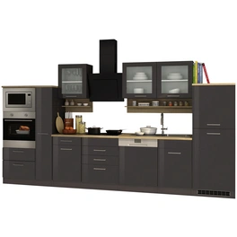 Küchenzeile »Mailand«, mit E-Geräten, Gesamtbreite: 370 cm
