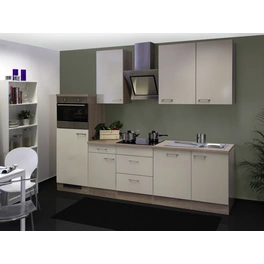 Küchenzeile, mit E-Geräten, Gesamtbreite: 280 cm, Arbeitsplatte mit High Pressure Laminate (HPL)
