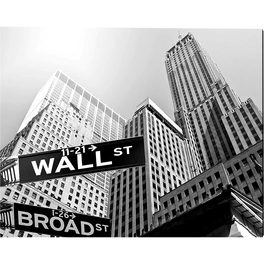 Kunstdruck »Wall Street«, mehrfarbig, Alu-Dibond