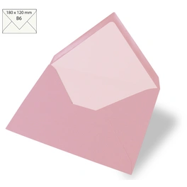 Kuvert »B5«, rosé, BxL: 130 x 180 mm, 5 Stück