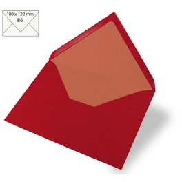 Kuvert »B6«, rot, BxL: 122 x 181 mm, 5 Stück