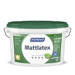 Wand- und Deckenfarbe »Mattlatex«, weiss, 2,5 l