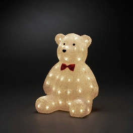 LED-Dekoration, Teddybär, Höhe: 38 cm, Außentrafo, weiß
