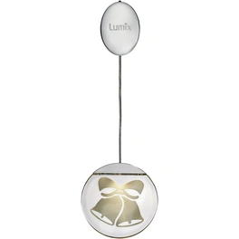 LED-Fensterbild »Lumix Deco Lights«, Glocken, rund, ø: 10 cm, batterie, silberfarben