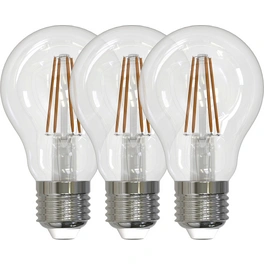 LED-Leuchtmittel 3er-Set, 4,5 W, E27, warmweiß