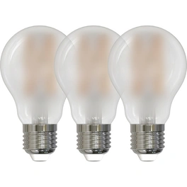 LED-Leuchtmittel 3er-Set, 8 W, E27, warmweiß
