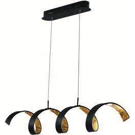 LED-Pendelleuchte »Helix«, schwarz/goldfarben, inkl. Leuchtmittel, Breite: 80 cm