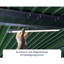 Magnetlampe, BxL: 3,4 x 43 cm, Aluminium, für Gerätehaus