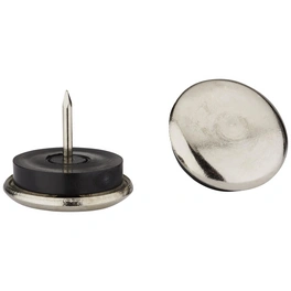 Metallgleiter, rund, mit Nagel, silberfarben, Ø 23 x 24 mm