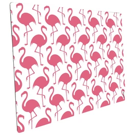 Mini-Spritzschutz »Flamingo Pattern white«, Aluverbund, Flamingo