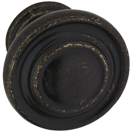 Möbelknopf, rund, Ø 25 x 20 mm, schwarz, Zinkdruckguss