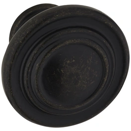 Möbelknopf, rund, Ø 32 x 25 mm, schwarz, Zinkdruckguss