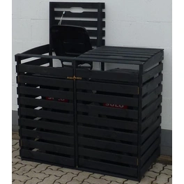 Mülltonnenbox, 130 x 111 x 63 cm (BxHxT), für 2 x 120 Liter Tonnen