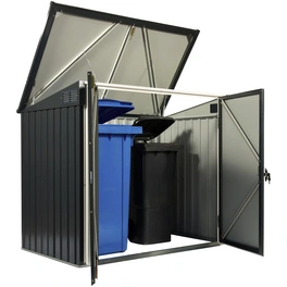 Mülltonnenbox, aus Stahlblech, 154,2x130,5x96cm (BxHxT), 480 Liter
