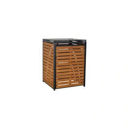 Mülltonnenbox, BxHxT: 64 x 109 x 64 cm, Aluminium/Eukalyptus