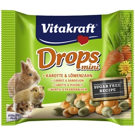 Nager-Snacks »Drops mini«, 40 g, Karotte/Löwenzahn