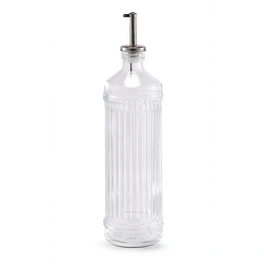 Öl- und Essigflasche, Glas/Edelstahl/Silikon, transparent