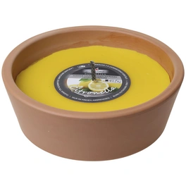 Outdoor-Kerze, Ø: 18,5 cm, gelb, Duft: Zitronella