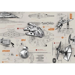 Papiertapete »STAR WARS Blueprints«, Breite 368 cm