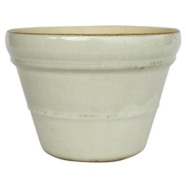 Pflanzgefäß, Keramik, white, konisch/rund