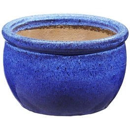Pflanzkübel »Rondo«, Höhe: 21 cm, blau, Keramik