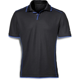 Poloshirt, carbon-black, Polyester/Baumwolle, Gr. S