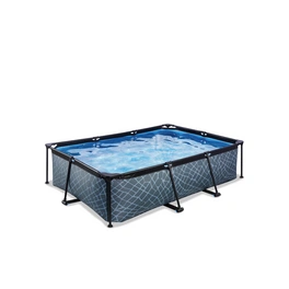 Pool »Stone Pools«, Breite: 201 cm, 1800 l, grau