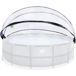 Poolüberdachung, transparent, transparent, rund, geeignet für Pools